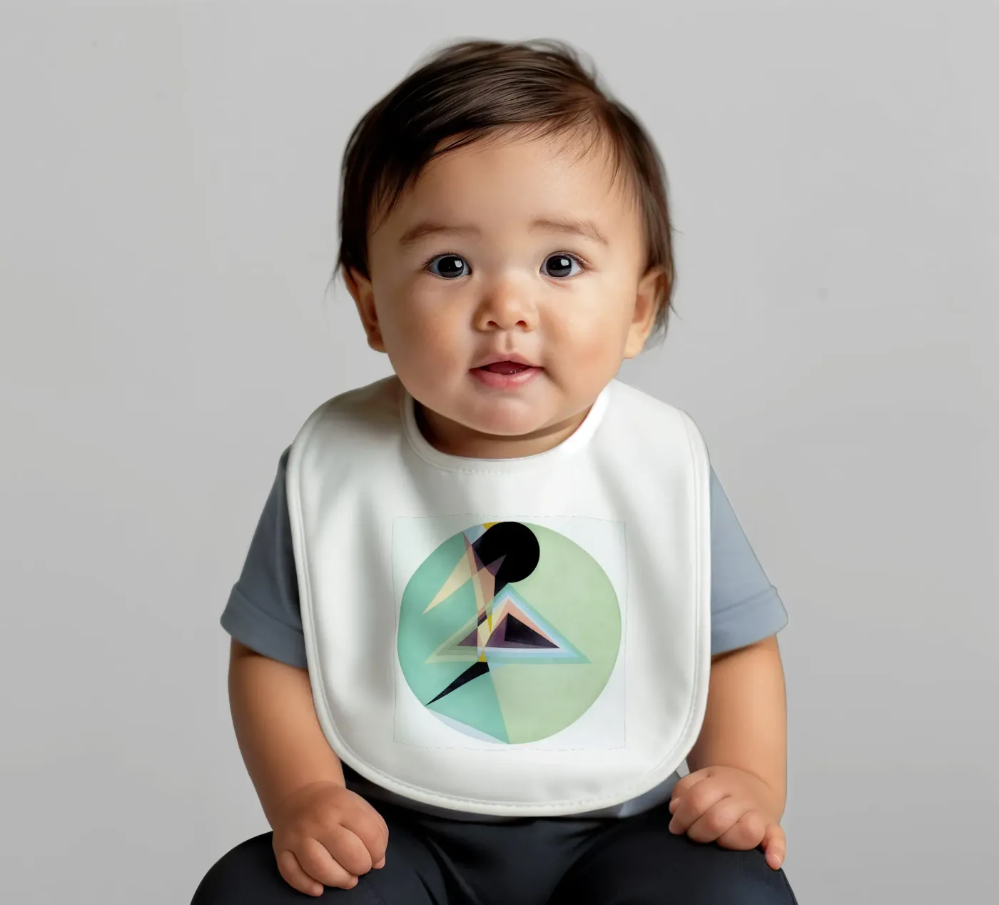 Exposed baby bib by Lines Inside