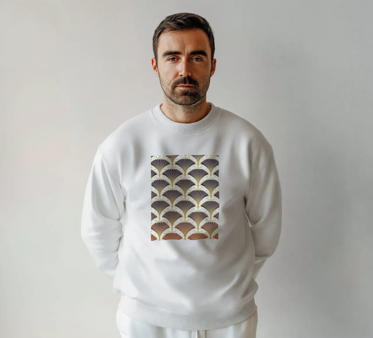 Art Deco pattern jazz sweatshirt by Carinaprint