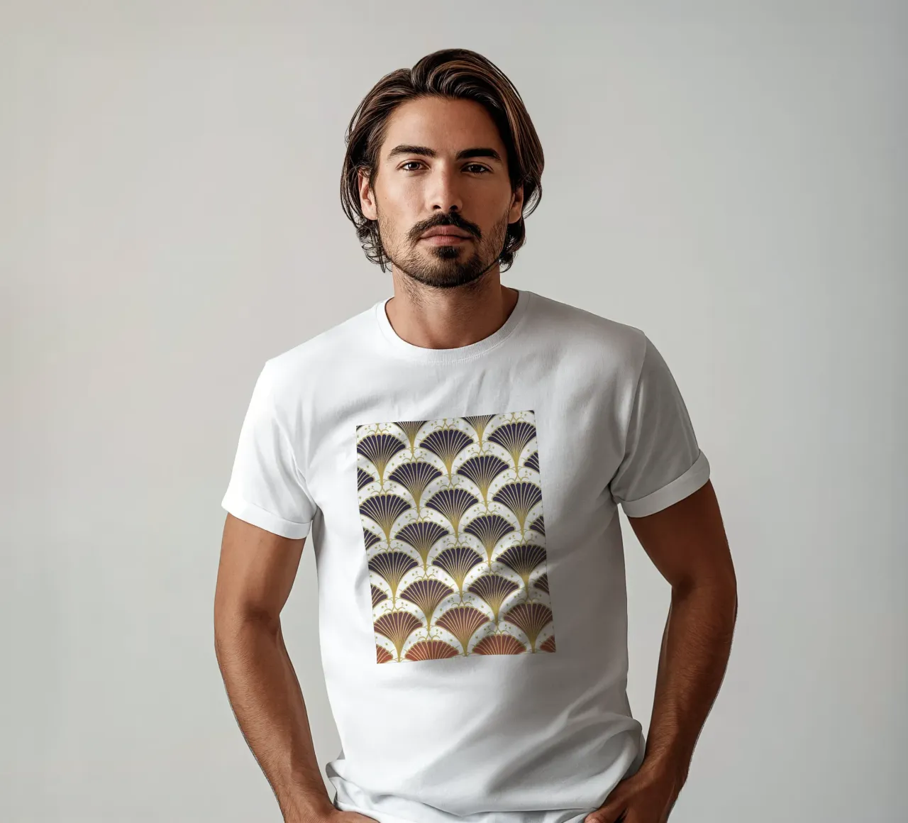 Art Deco pattern jazz t-shirt da Carinaprint