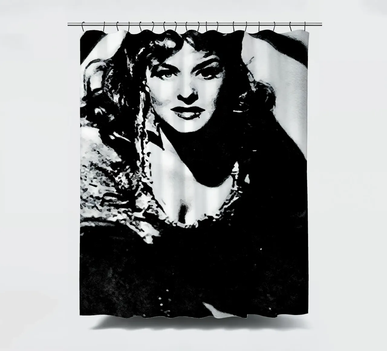 Paulette shower curtain by Massimo Frascogna