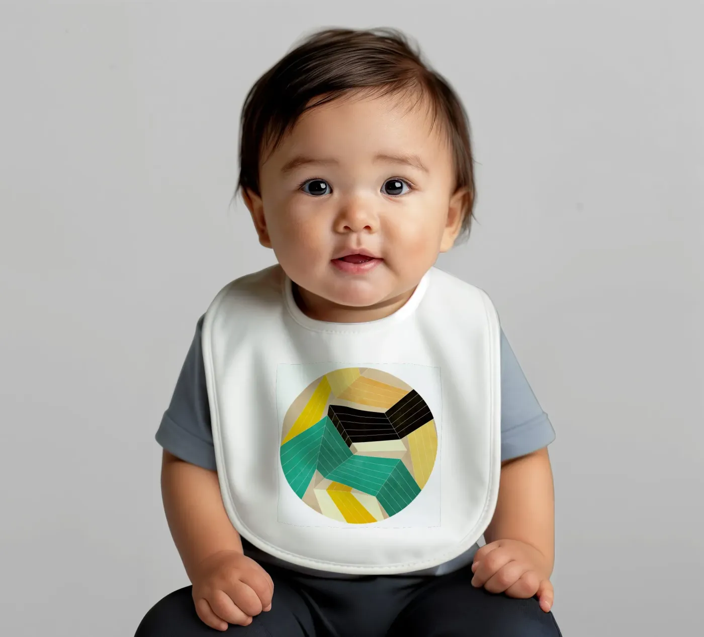 Lines Inside baby bib by Lines Inside