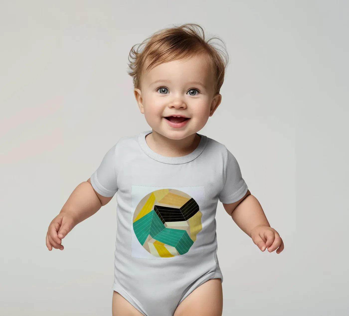 Lines Inside Kurzarm Babybody von Lines Inside