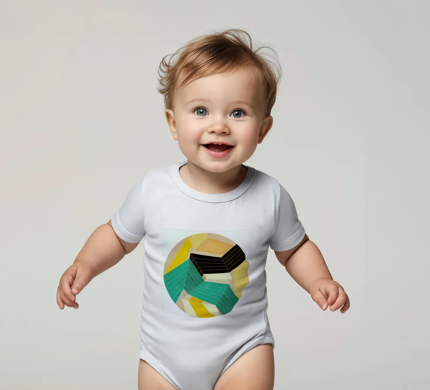 Lines Inside Kurzarm Babybody von Lines Inside