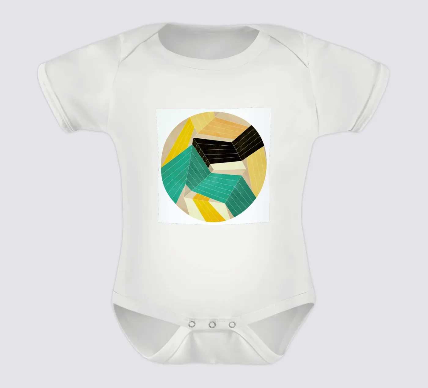 Lines Inside Kurzarm Babybody von Lines Inside