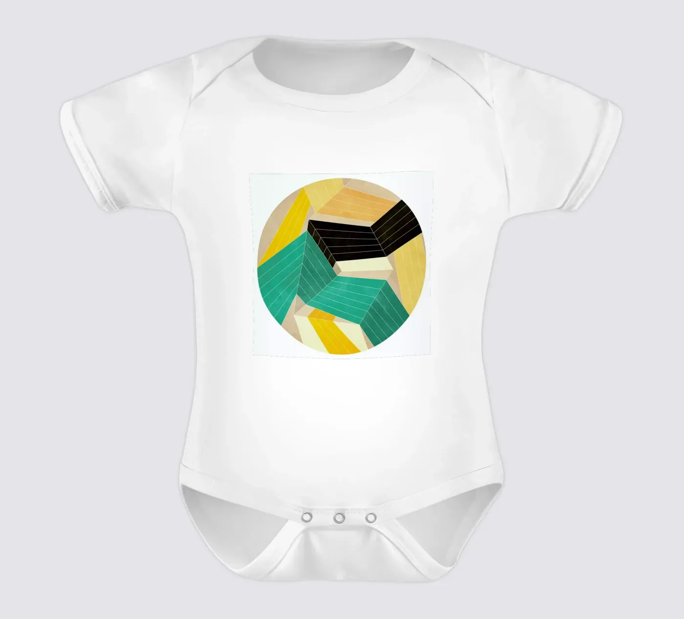 Lines Inside Kurzarm Babybody von Lines Inside