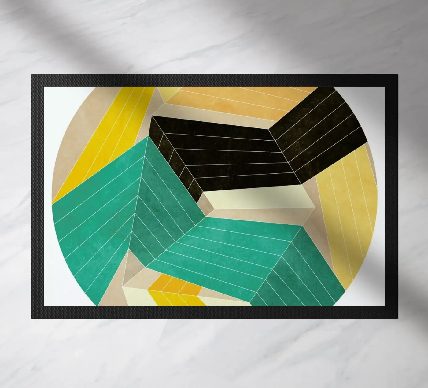 Lines Inside doormat by Abstract Joy