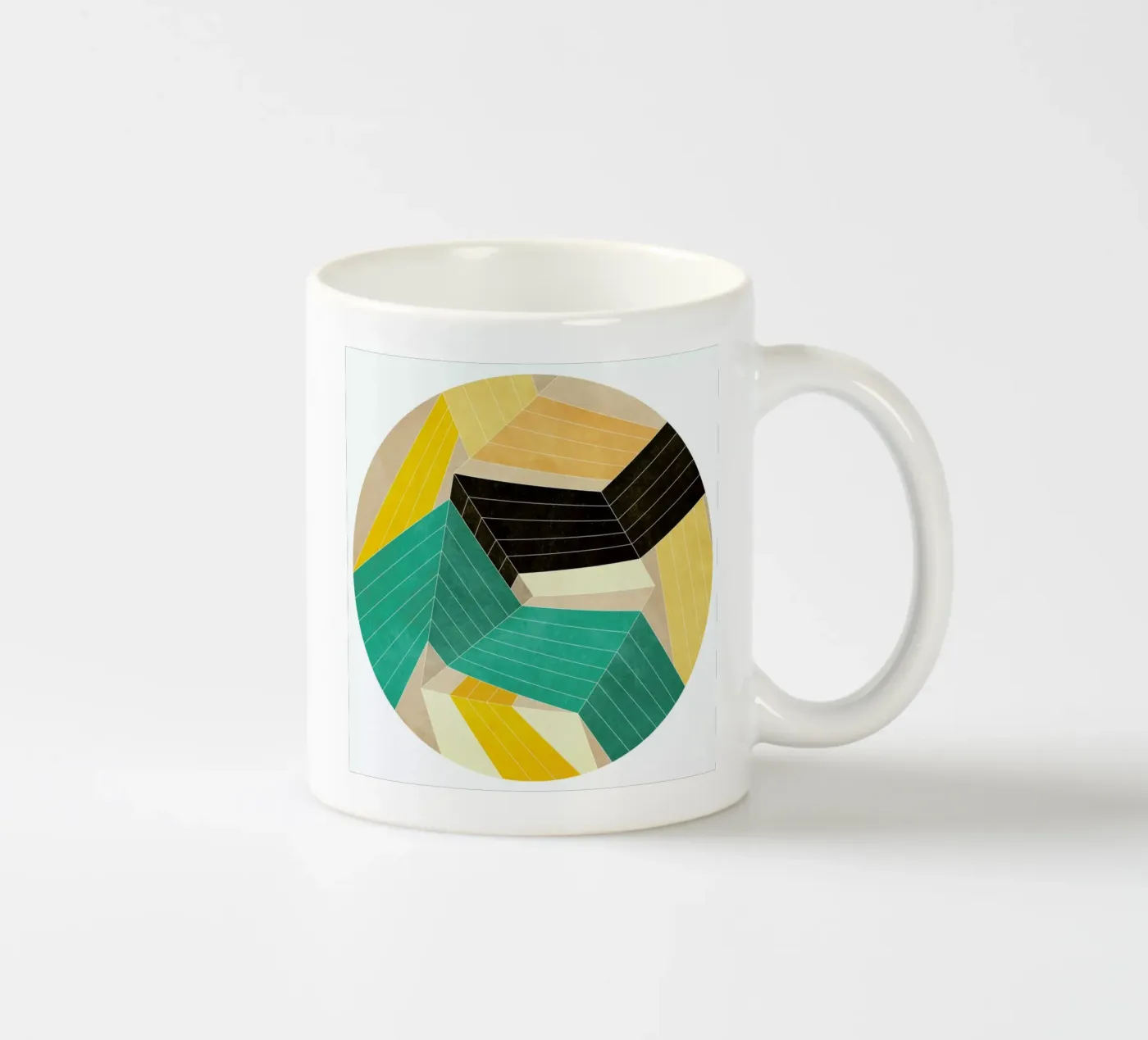 Lines Inside ceramic mug by Abstract Joy