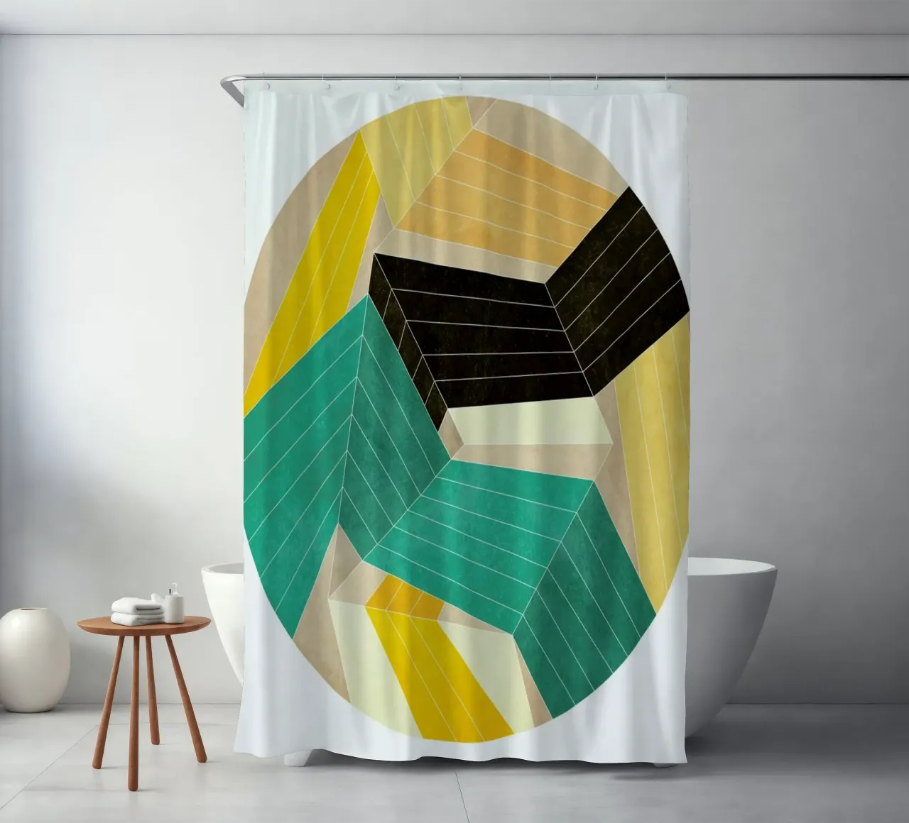 Lines Inside Duschvorhang von Abstract 888