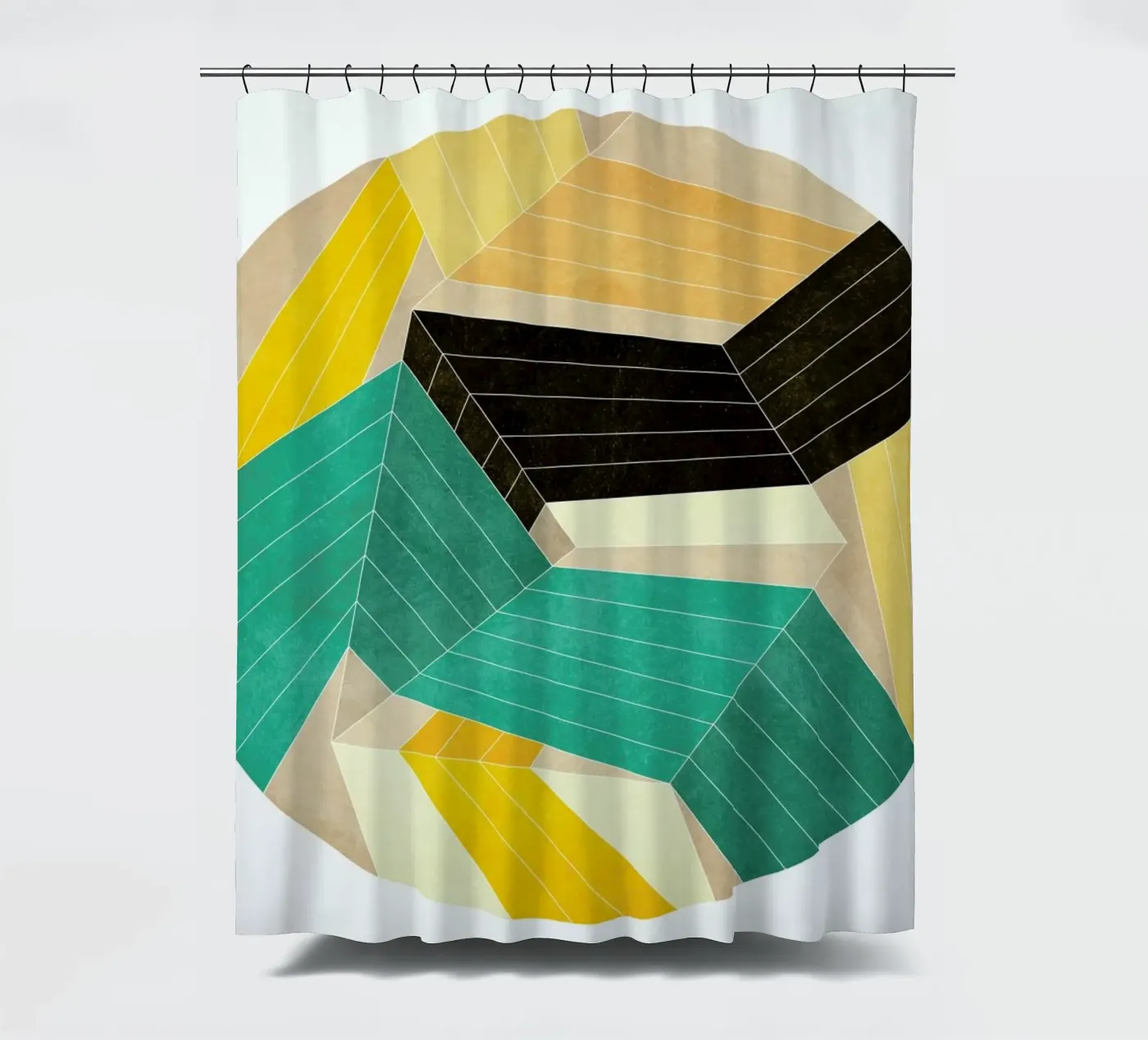 Lines Inside Duschvorhang von Abstract Joy