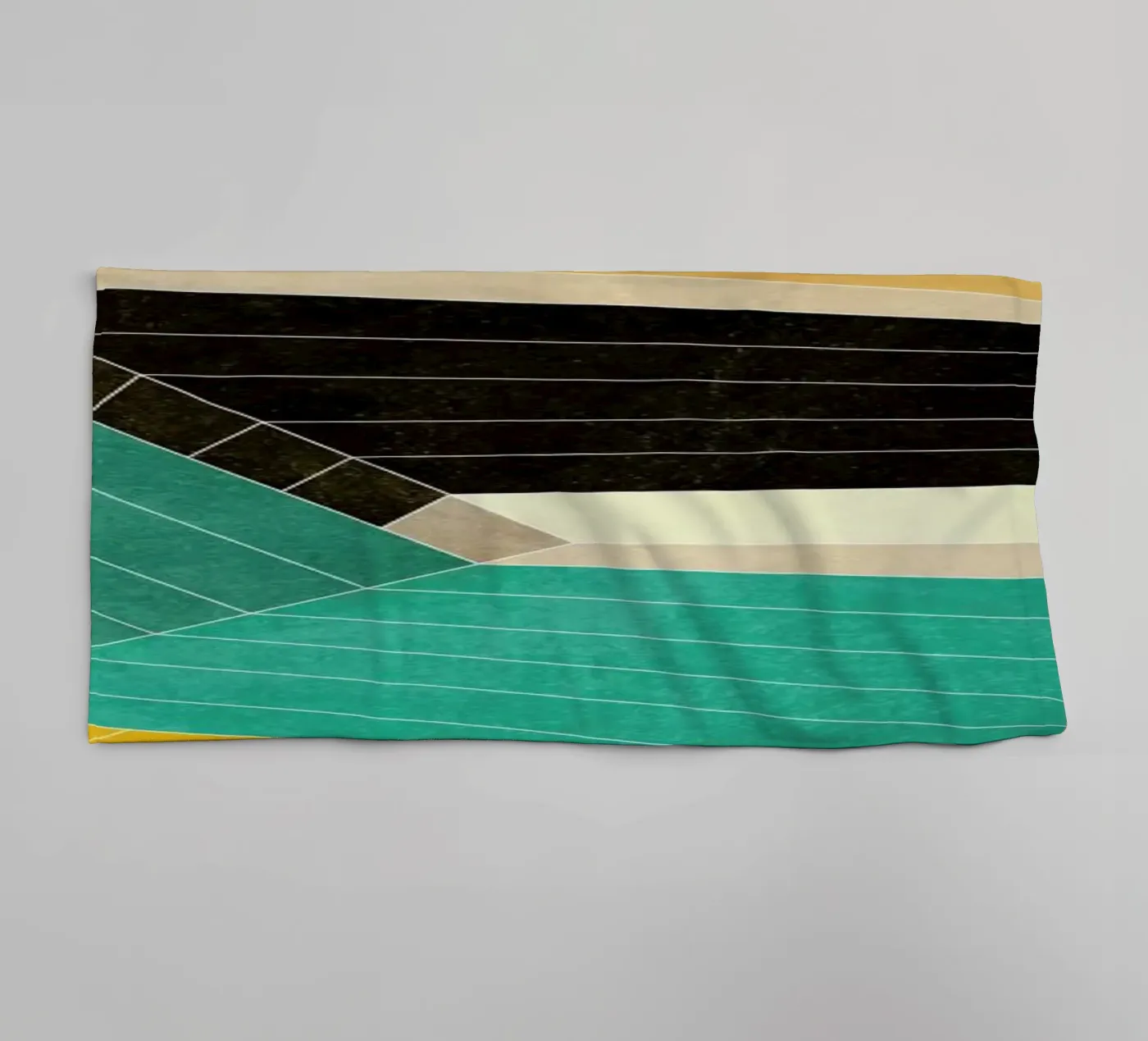 Lines Inside Handtuch von Abstract Joy