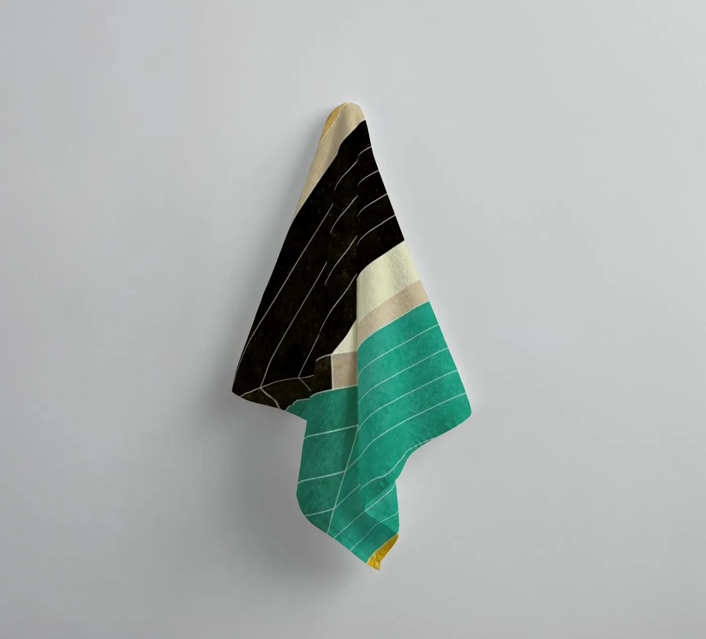 Lines Inside Handtuch von Abstract Joy