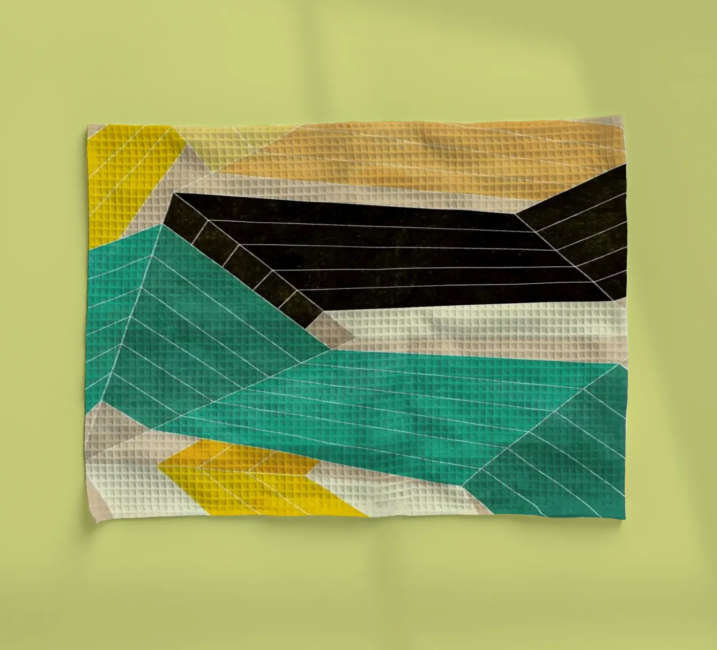 Lines Inside Geschirrtuch von Abstract Joy