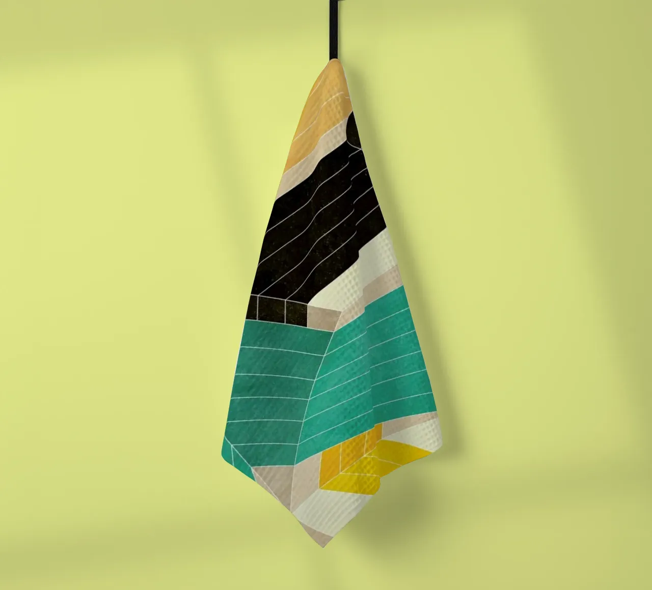 Lines Inside Geschirrtuch von Abstract 888