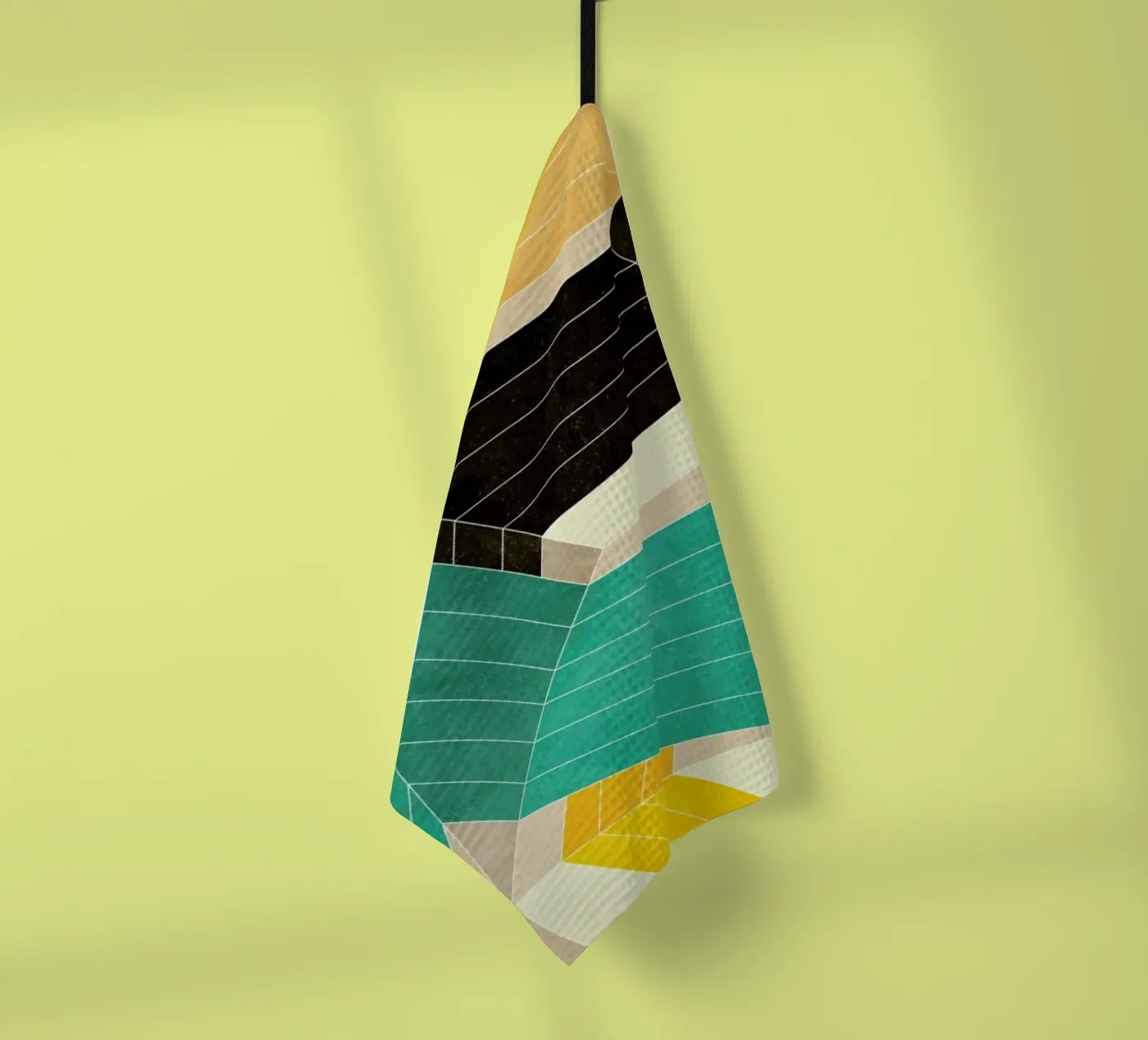 Lines Inside Geschirrtuch von Abstract Joy