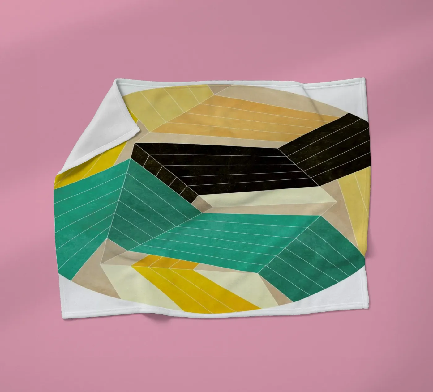 Lines Inside fleecedeken van Abstract Joy