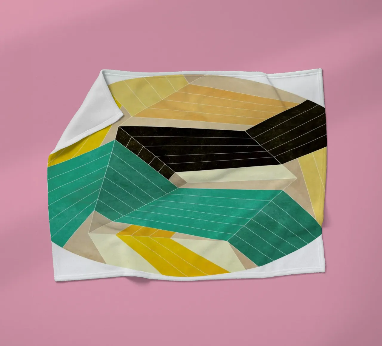 Lines Inside fleece blanket by Abstract 888