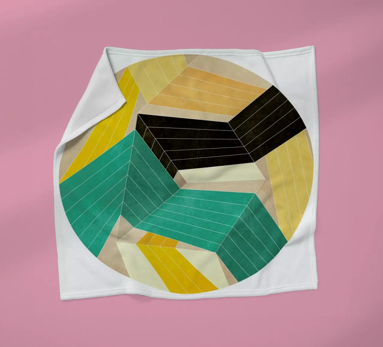 Lines Inside fleece blanket by Abstract 888