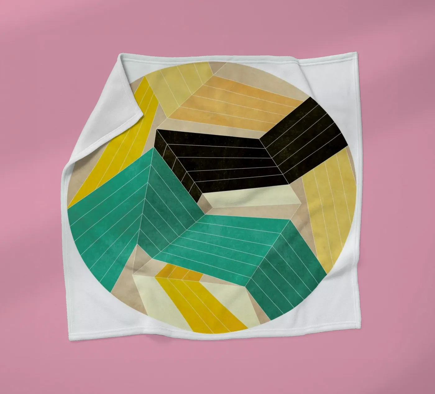 Lines Inside fleecedeken van Abstract Joy