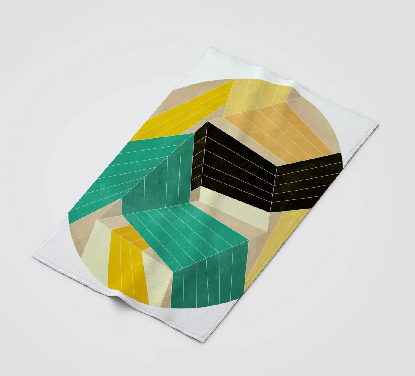 Lines Inside fleecedeken van Abstract Joy