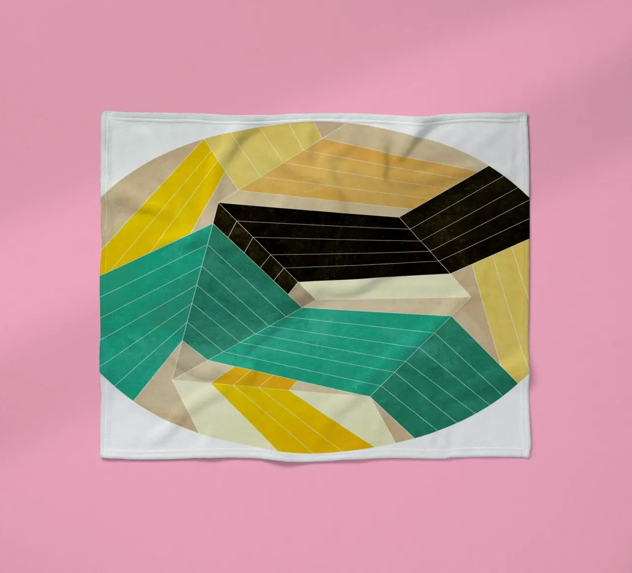 Lines Inside fleece blanket by Abstract 888