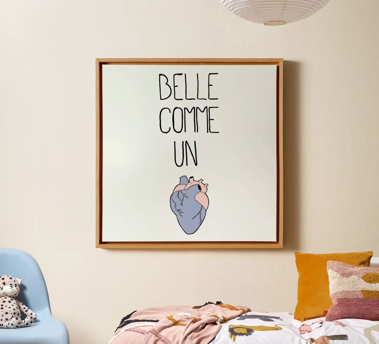 Belle cœur tela con Cornice a cassetta da P'tit Vélo