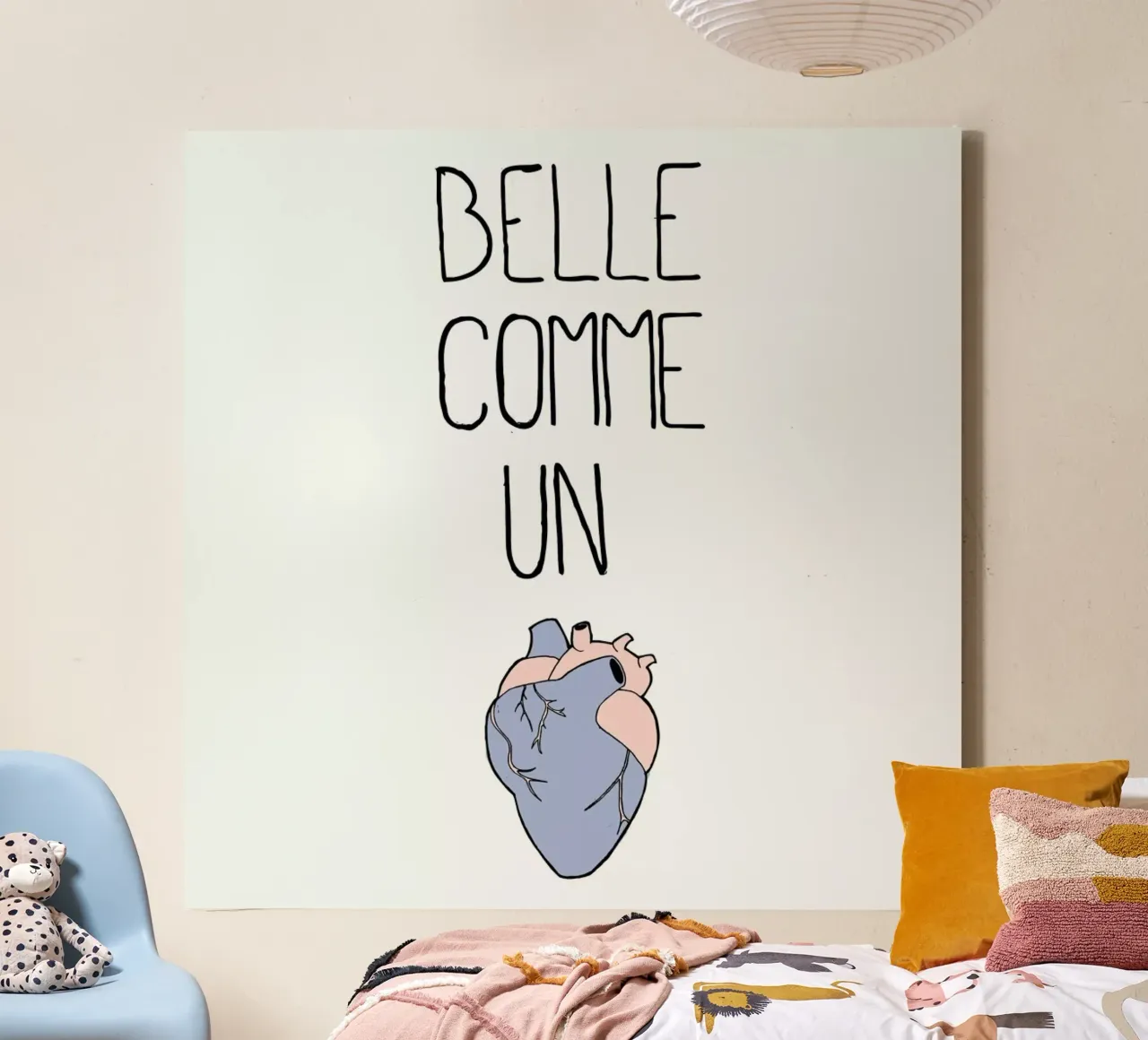 Belle cœur tela con Cornice a cassetta da P'tit Vélo