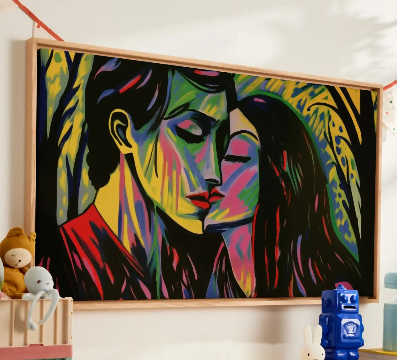 The last days of peace - Expressionism | 16:9 canvas with Floater frame by Autofocus