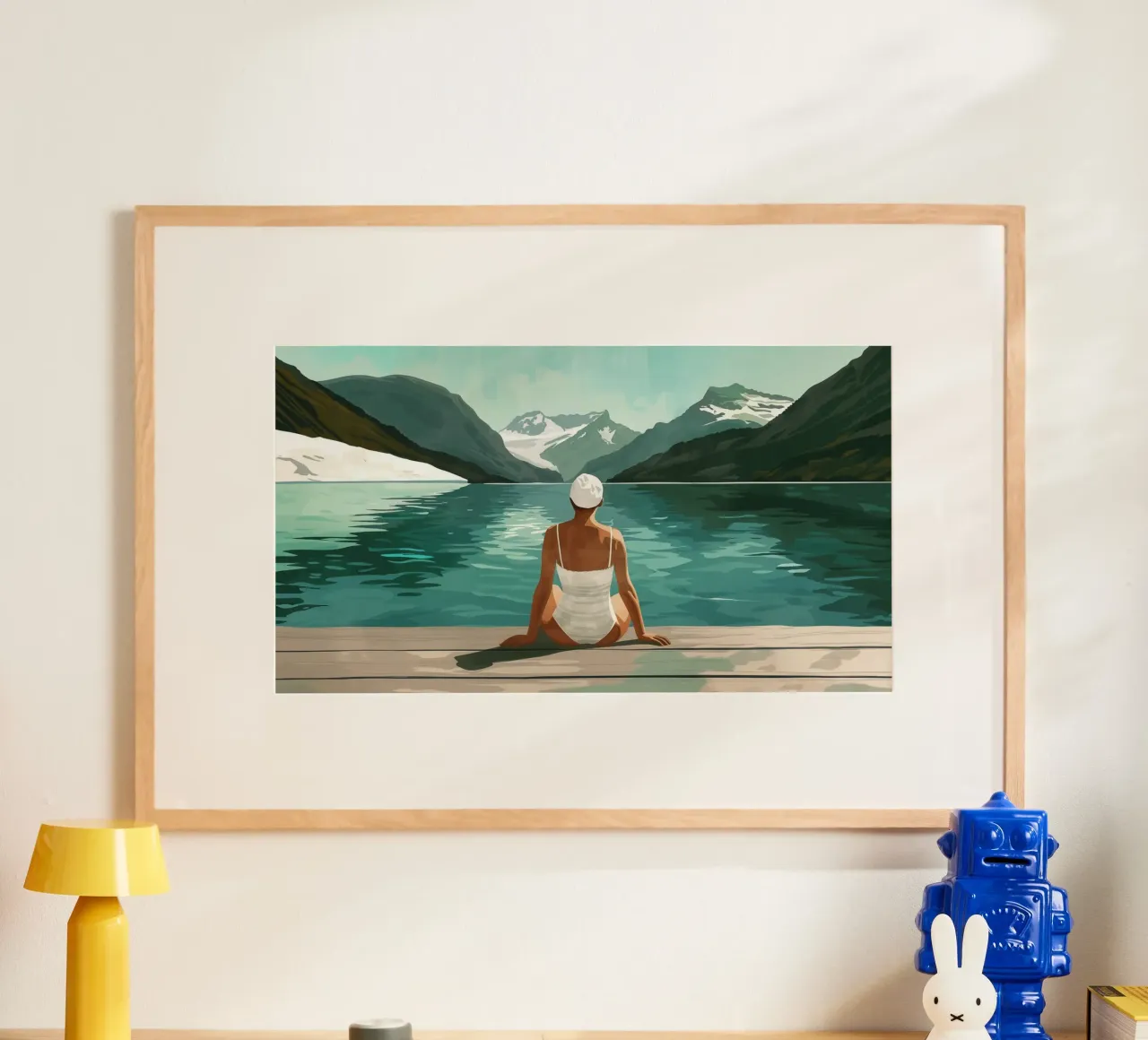 Nuotare in un lago di montagna svizzero | 16:9 poster da Autofocus