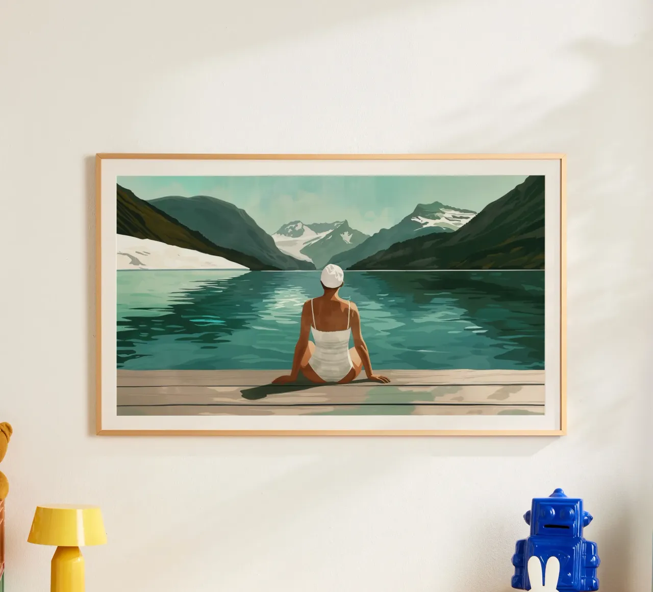 Nuotare in un lago di montagna svizzero | 16:9 poster da Autofocus
