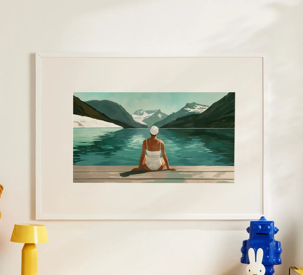 Nuotare in un lago di montagna svizzero | 16:9 poster da Autofocus