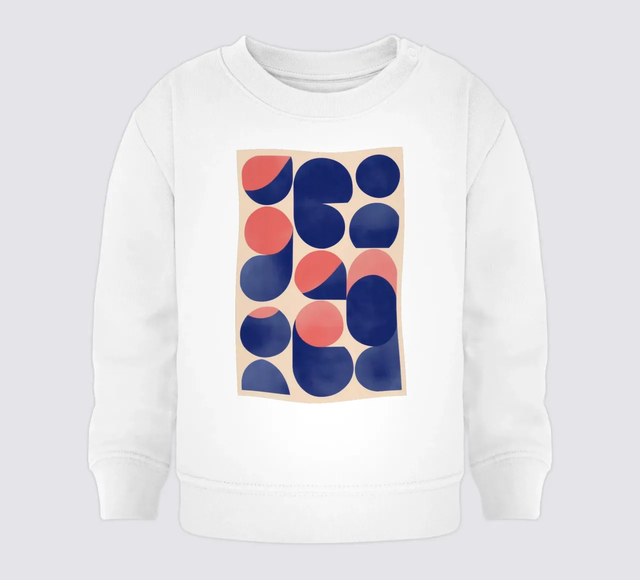 Arte geometrica con forme blu e rosa felpa neonato da Melloi Art Print