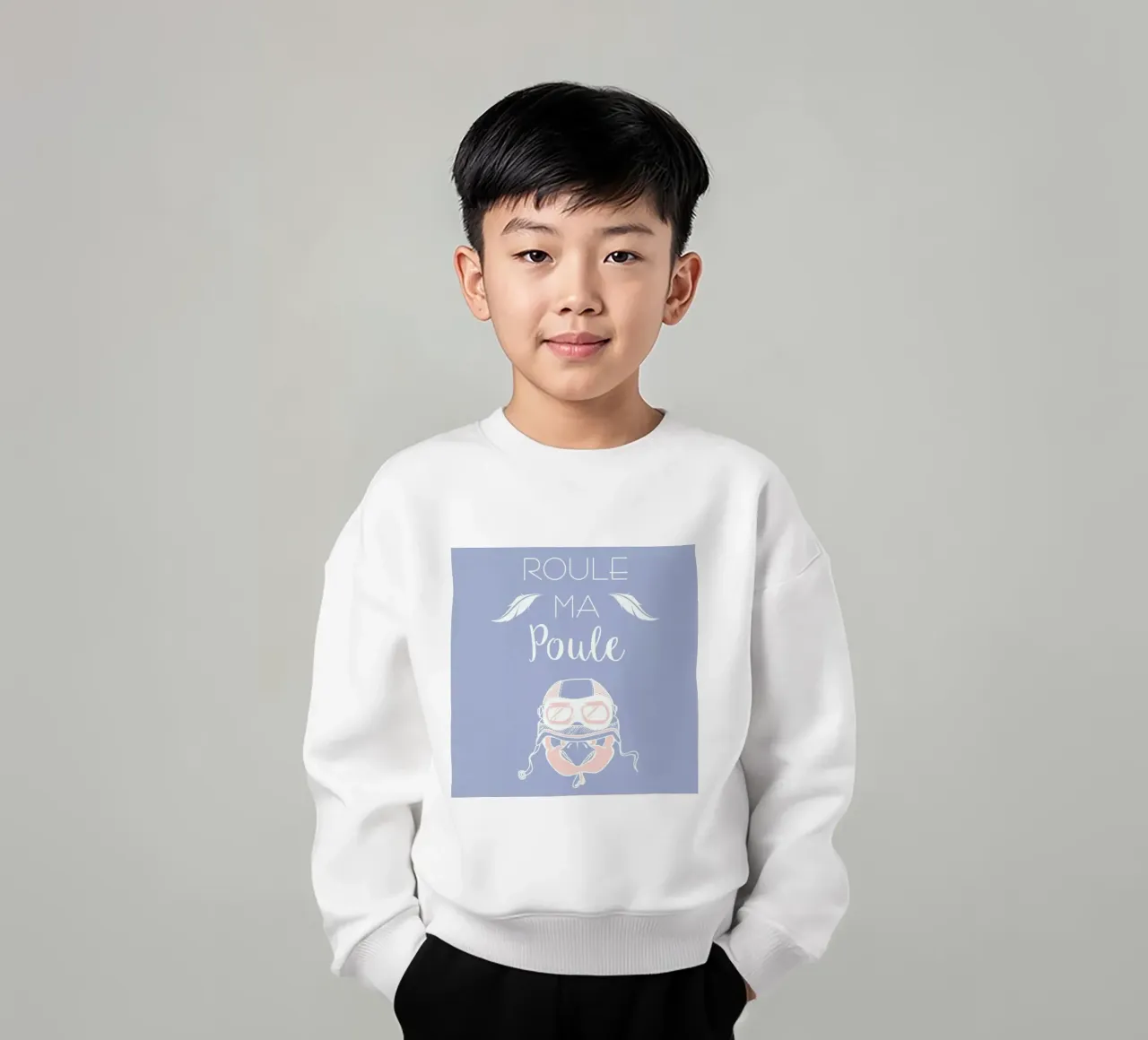 Roule ma poule kinder sweatshirt van P'tit Vélo