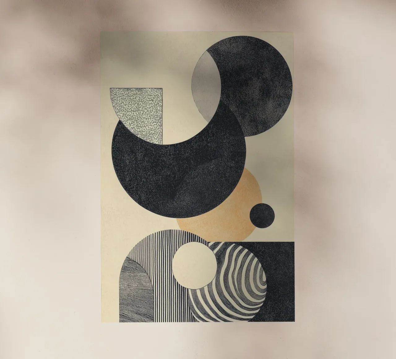 Geometrico astratto moderno pellicola backlit da Melloi Art Print