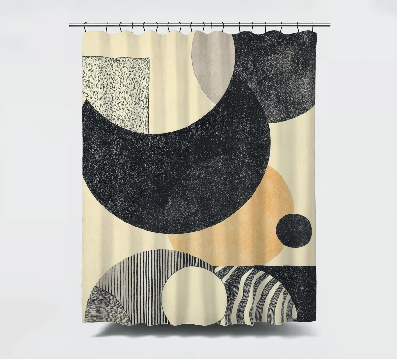 Modern Abstract Geometric shower curtain by Melloi Art Print