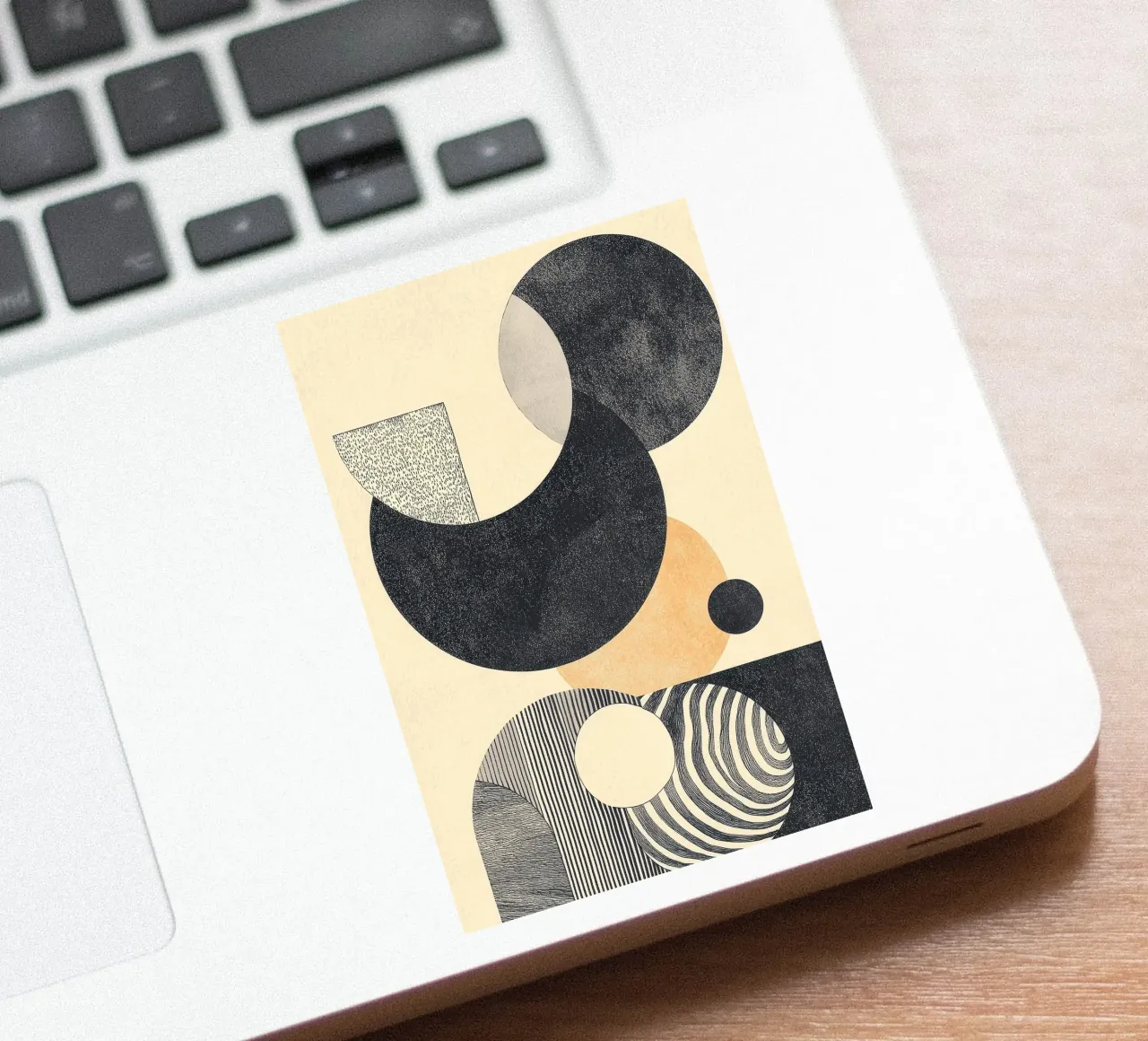 Modern Abstract Geometric sticker by Melloi Art Print