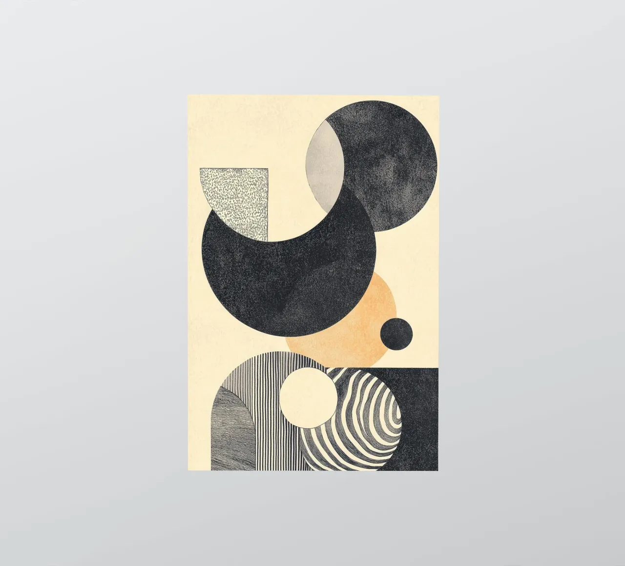 Modern Abstract Geometric sticker by Melloi Art Print