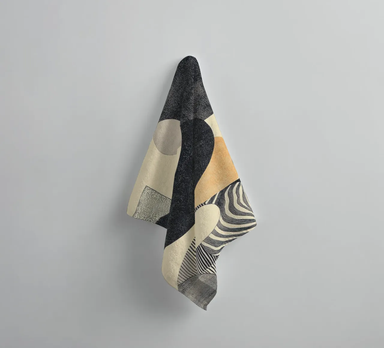 Modern Abstract Geometric towel by Melloi Art Print