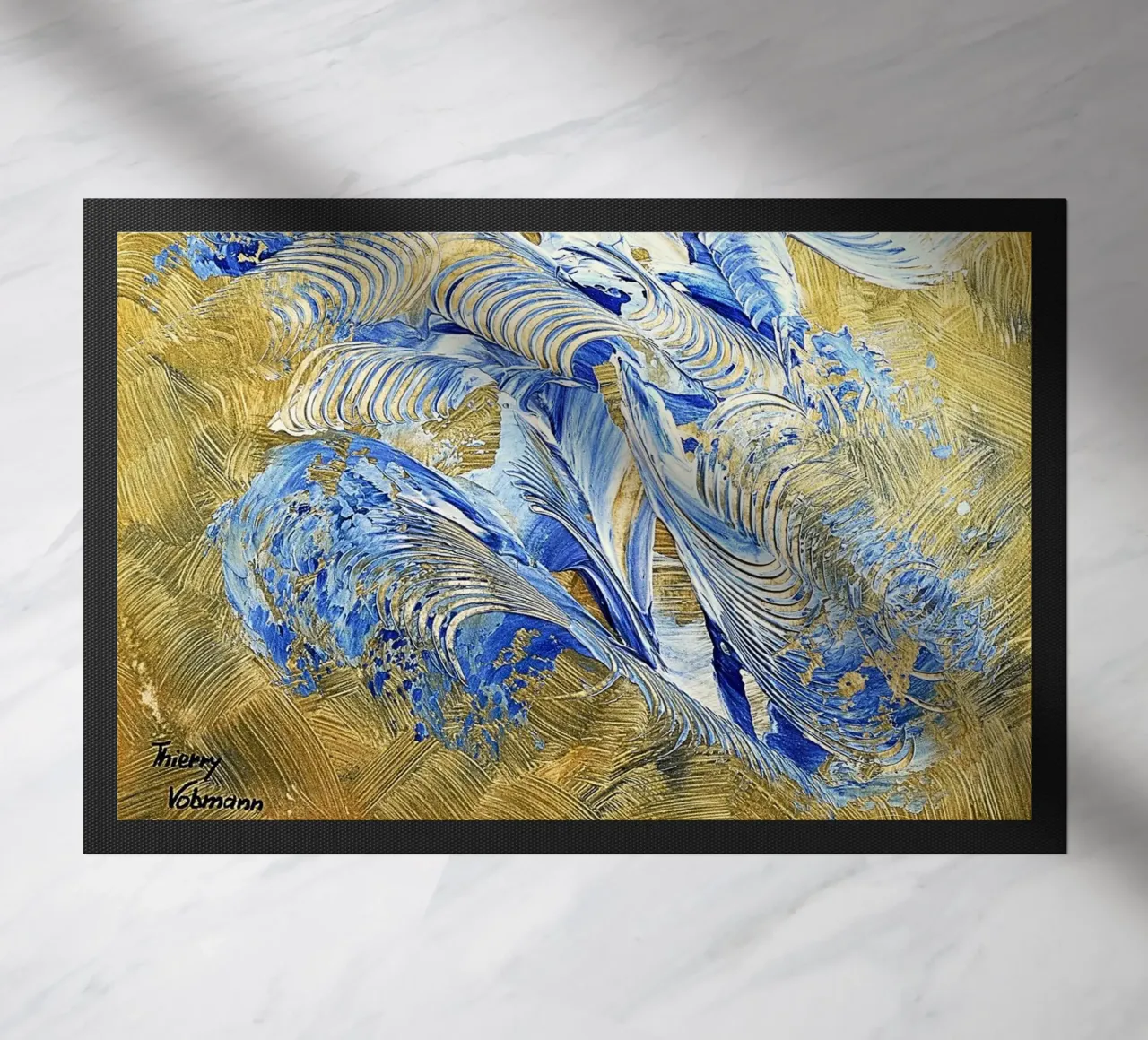 IDEAL GIFT 102 doormat by Thierry Vobmann Abstract painting
