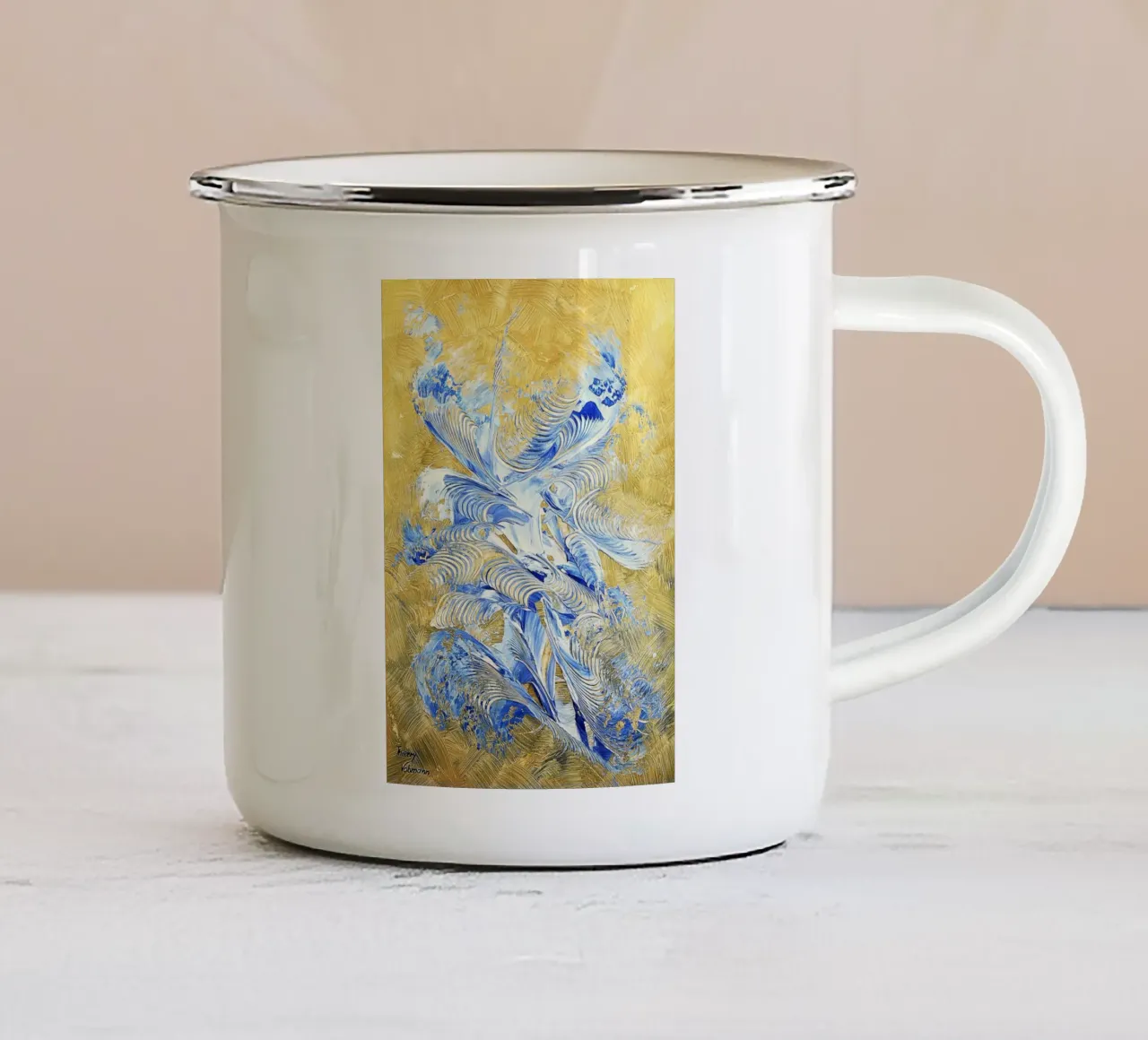 IDEAL GIFT 102 tazza in smalto da Thierry Vobmann Abstract painting