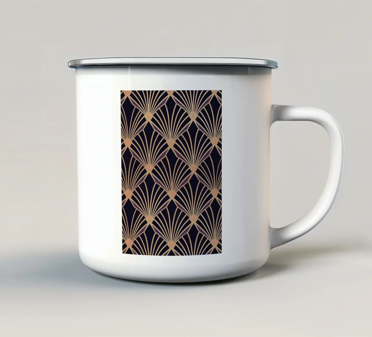 Art Deco Retro Glam tazza in smalto da Carinaprint