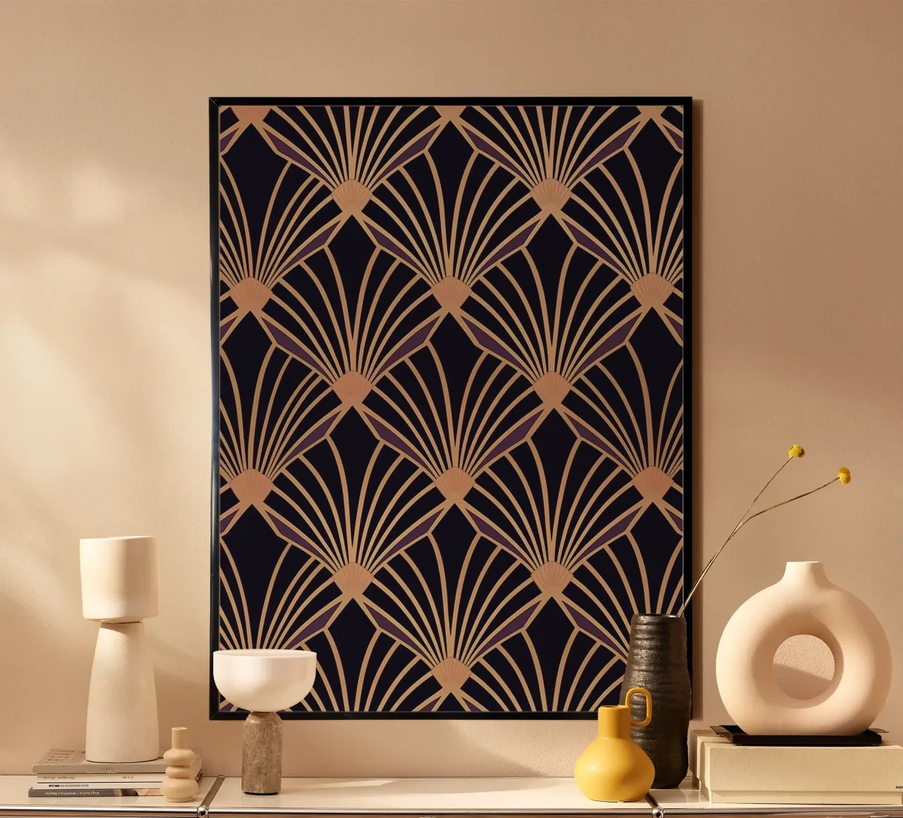 Art Deco Retro Glam poster con telaio in alluminio da Carinaprint