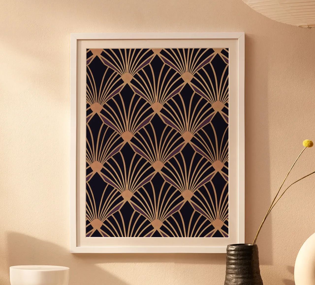 Art Deco Retro Glam poster con telaio in alluminio da Carinaprint