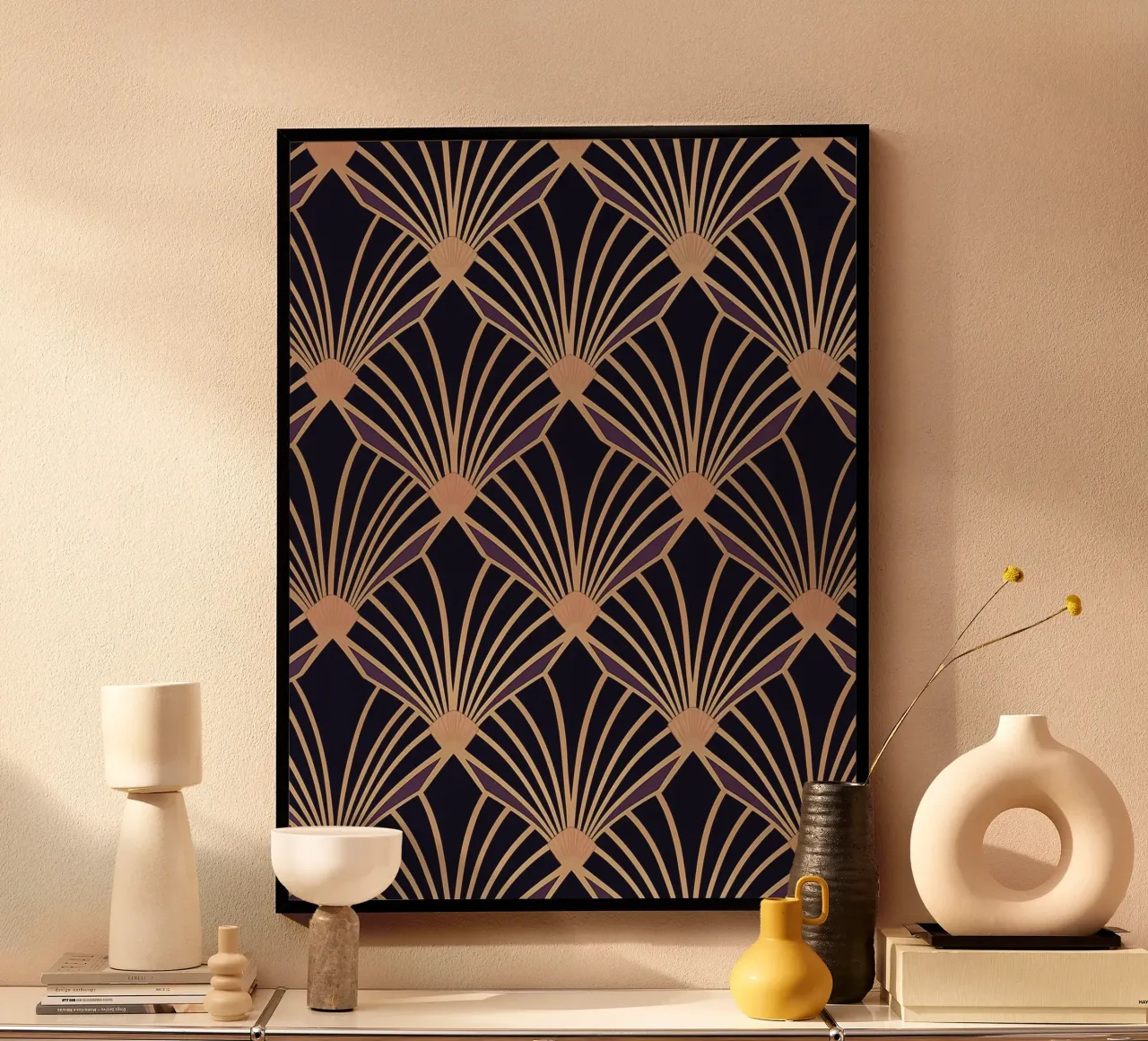 Art Deco Retro Glam poster con telaio in alluminio da Carinaprint
