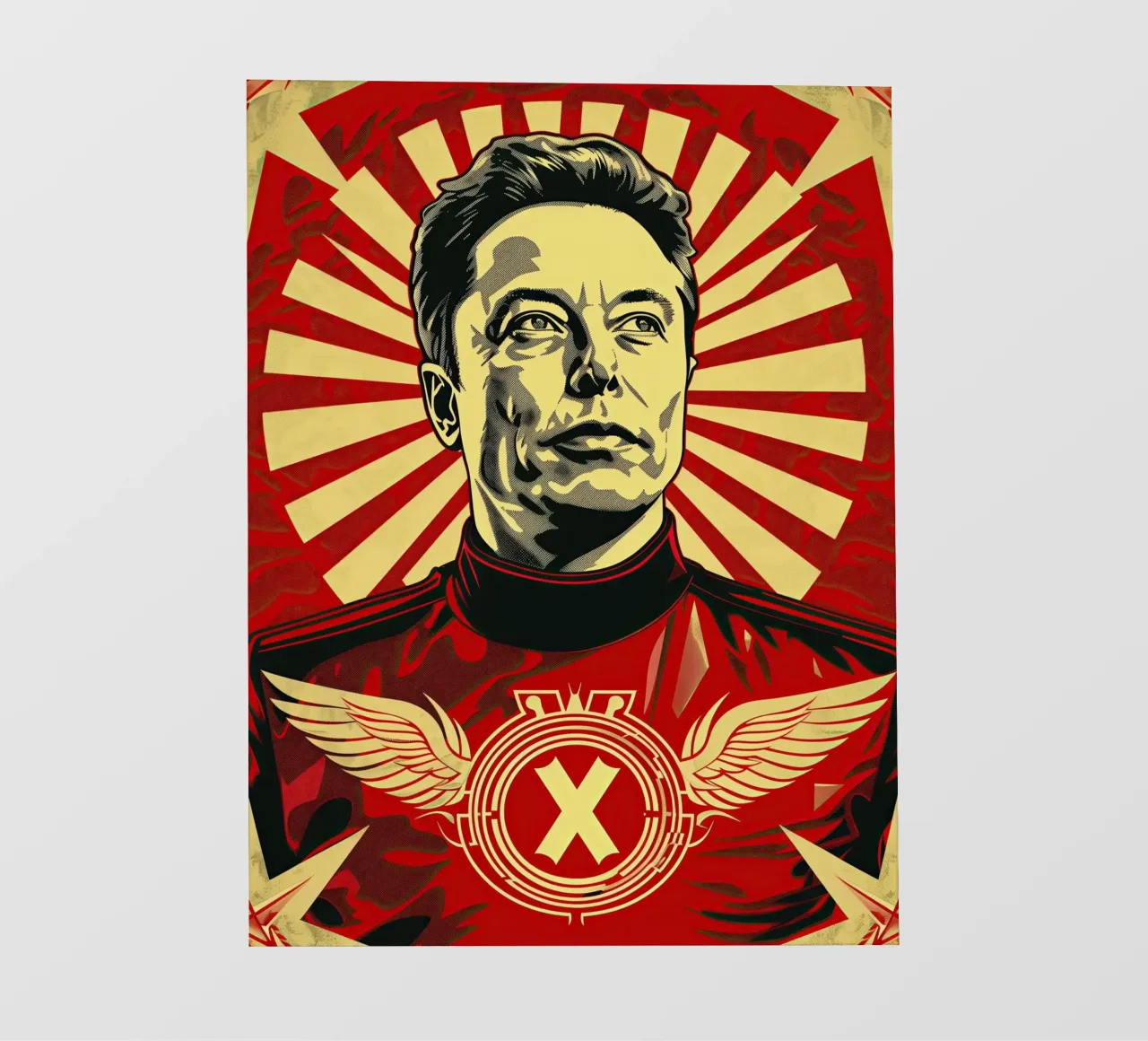 Elon Musk ritratto come supereroe pellicola backlit da Autofocus