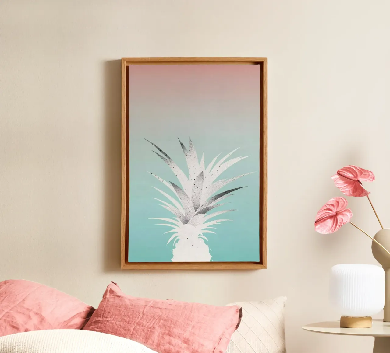 Ananas Comosus tela con Cornice a cassetta da STUDIO LEEMO