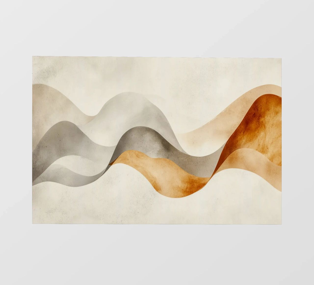 Serene Sands Whispering Waves Desert Bliss Harmony lámina retroiluminada de Modern Muse