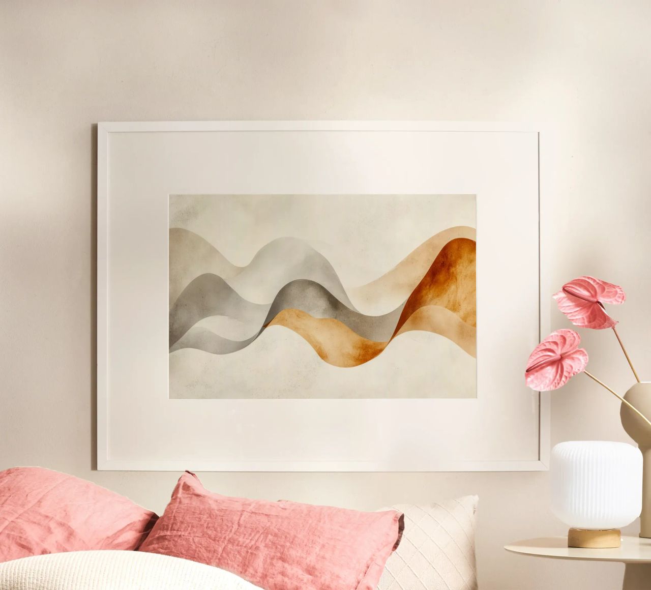 Serene Sands Whispering Waves Desert Bliss Harmony poster de Modern Muse