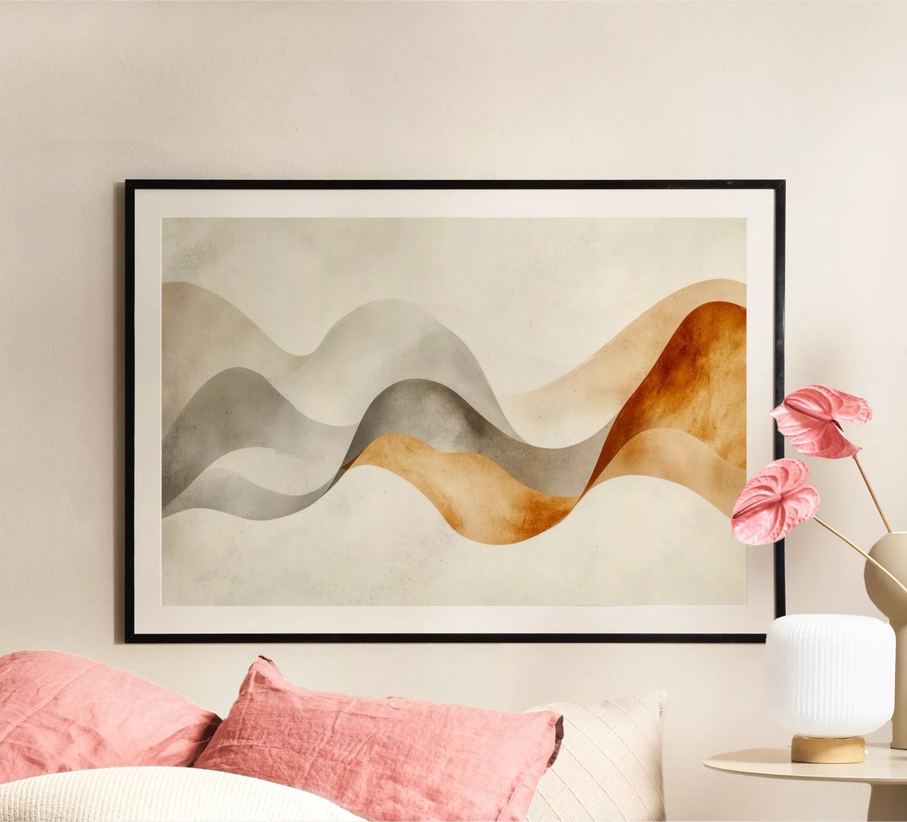 Serene Sands Whispering Waves Desert Bliss Harmony poster de Modern Muse