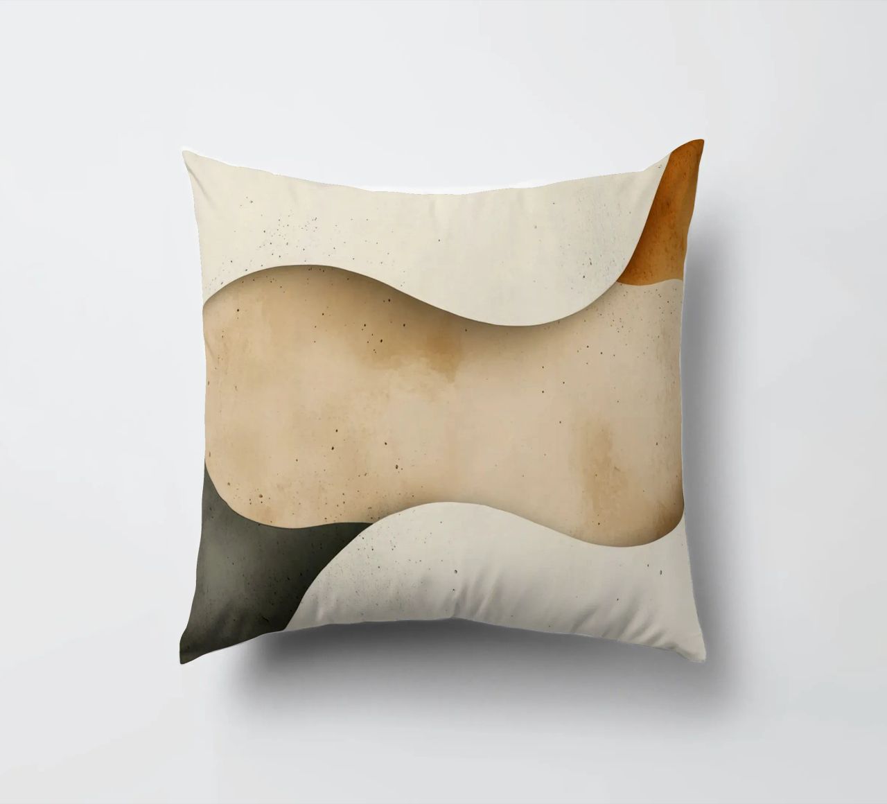 Gentle Ripples Serene Sands Whispering Desert Harmony decorative cushion by Modern Muse