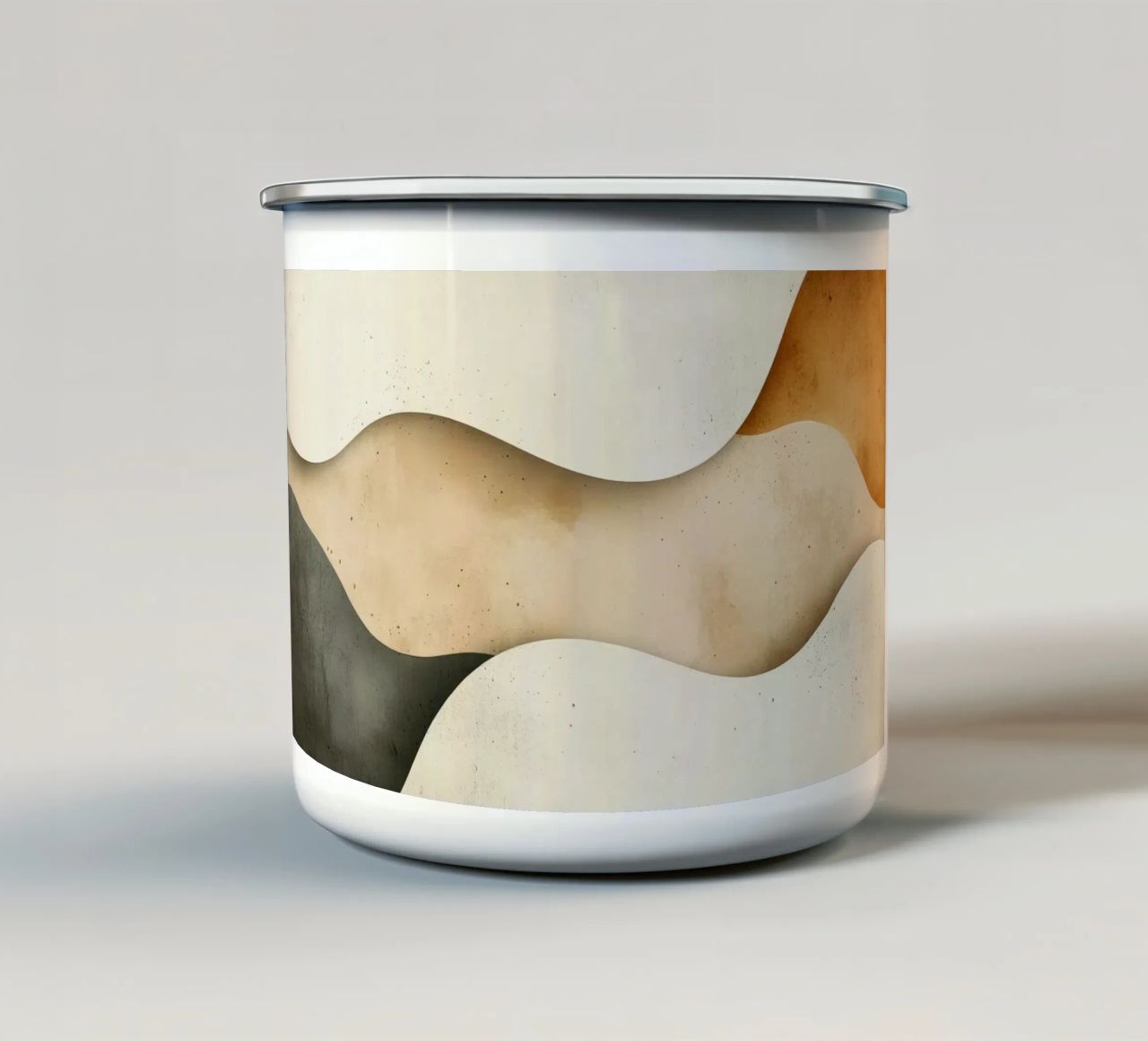 Delicati rivoli Sabbie serene Armonia del deserto sussurrante tazza in smalto da Modern Muse